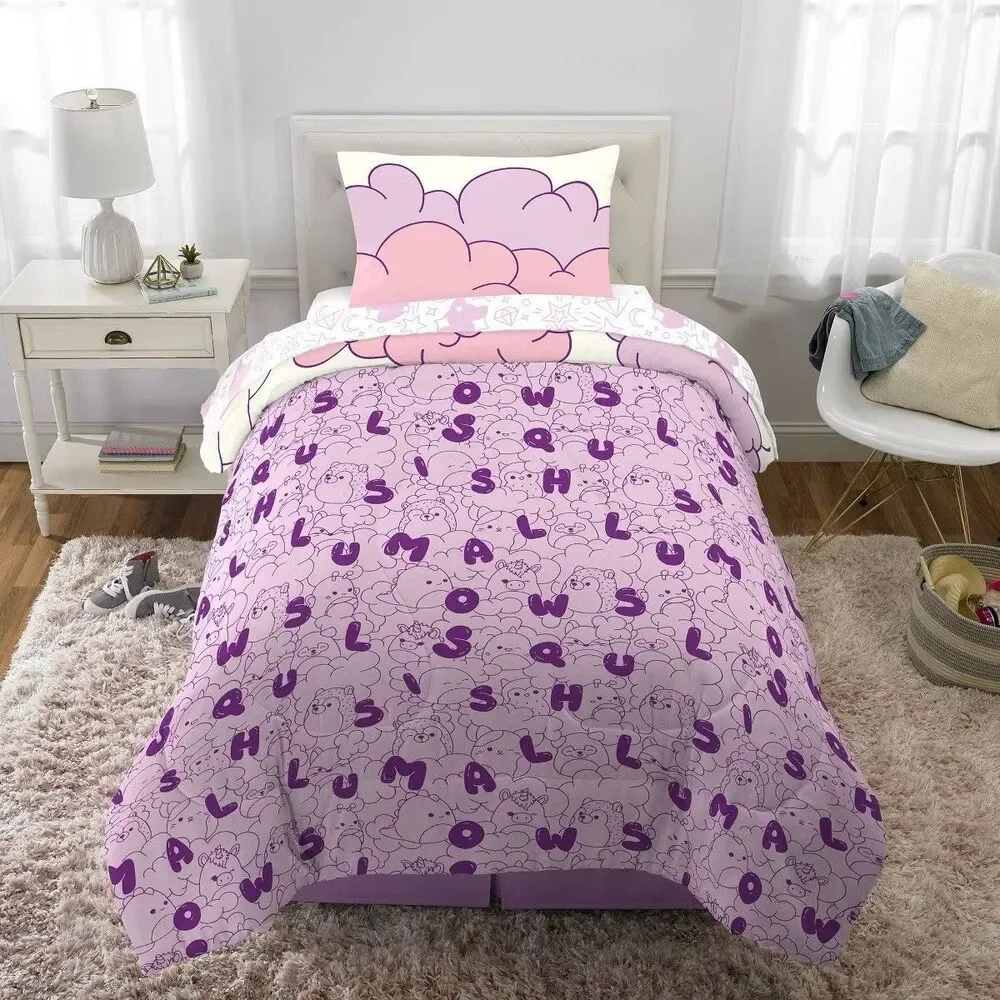 Squishmallows Twin Reversible Kids Comforter Plush Blanket NEW